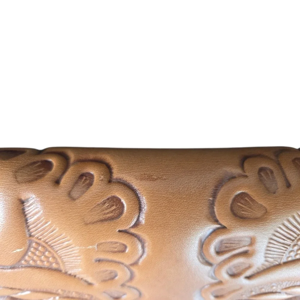 Vintage Hand-Tooled Genuine Leather Purse Shoulder Bag
